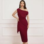VESTIDO DE COCTEL DE UN HOMBRO