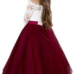 VESTIDO DE ENCAJE PARA FIESTA DE DESFILE DE NAVIDAD