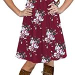VESTIDO LARGO FLORAL PARA NINAS COLOR VINO
