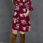 VESTIDO MIDI FLORAL CON VOLANTES PARA NINAS