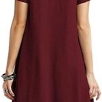 VESTIDO INFORMAL TIPO CAMISETA DE COLOR LISO