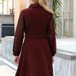 VESTIDO DE MALLA CON CUELLO PETER PAN PARA NINAS COLOR VINO