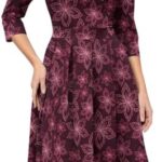 VESTIDO ELEGANTE COLOR VINO DE NOCHE MIDI