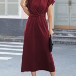 VESTIDO FORMAL ESTILO MURCIELAGO CON LAZO ELASTICO