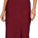 MAXI VESTIDO DE SATEN ELEGANTE PARA COCTEL VERANO COLOR VINO