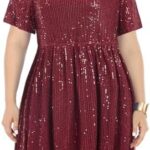 MINIVESTIDO DE LENTEJUELAS DE TALLA GRANDE
