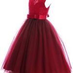 VESTIDO DE DAMA DE HONOR DE ENCAJE PARA NINAS