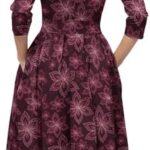 VESTIDO ELEGANTE DE NOCHE MIDI COLOR VINO