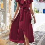 VESTIDO CASUAL VERANO CUELLO V MANGA CORTA