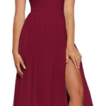 VESTIDO DE DAMA DE HONOR CON ABERTURA