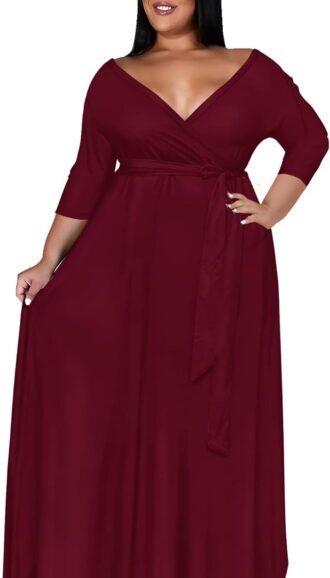 VESTIDO LARGO FLORAL DE VERANO CON CINTURON TALLA GRANDE