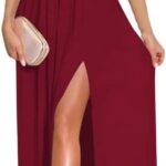 VESTIDO LARGO DE COCTEL CON UN HOMBRO DESCUBIERTO