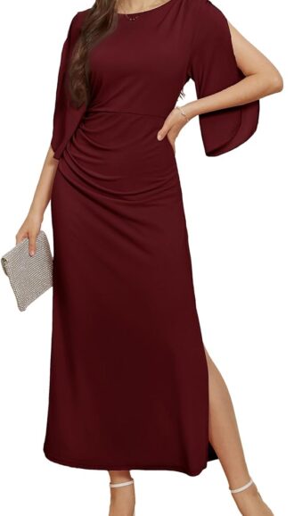 MAXI VESTIDO ELEGANTE Y ENTALLADO PARA INVITADA DE BODA