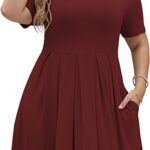 VESTIDO PLISADO DE VERANO DE TALLA GRANDE