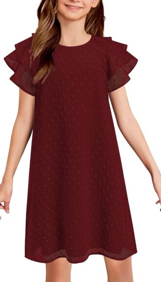 VESTIDO DE VERANO CON VOLANTES Y LUNARES PARA NINAS