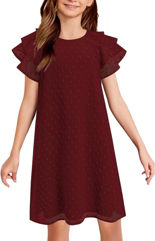 VESTIDO DE VERANO CON VOLANTES Y LUNARES PARA NINAS