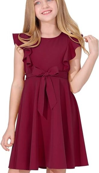 VESTIDO DE FIESTA CON VOLANTES PARA NINAS