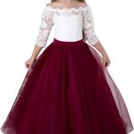 VESTIDO DE ENCAJE PARA FIESTA DE DESFILE DE NAVIDAD