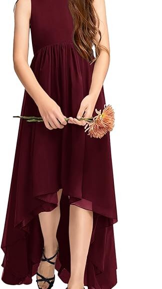 VESTIDO SEMIFORMAL ACAMPANADO DE GASA PARA NINAS