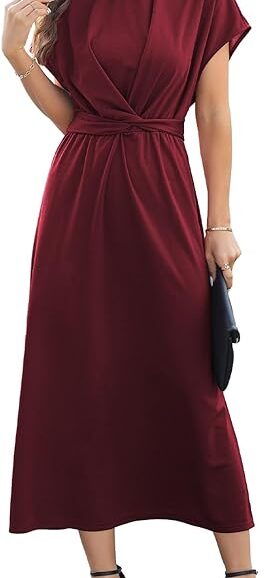 VESTIDO FORMAL ESTILO MURCIELAGO CON LAZO ELASTICO