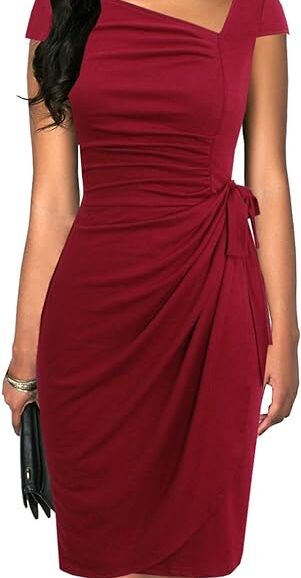 VESTIDO RETRO DE LOS ANOS 50 ENTALLADO PARA NEGOCIOS