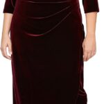 VESTIDO LARGO DE TERCIOPELO EN TALLAS GRANDES