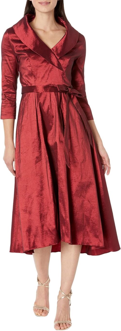 VESTIDO CON FALDA COMPLETA BOLSILLOS Y CINTURON DE CORBATA