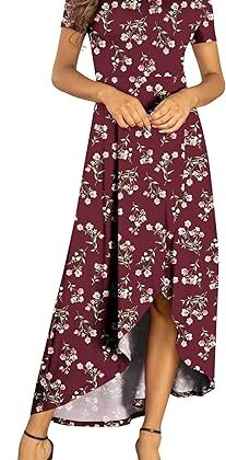 VESTIDO LARGO CASUAL MANGA CORTA ESTILOSO PARA FIESTAS