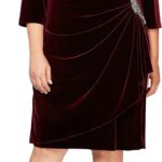 VESTIDO CORTO DE TERCIOPELO DE TALLA GRANDE