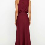 MAXI VESTIDO DE SATEN ELEGANTE PARA COCTEL VERANO