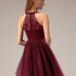 VESTIDO CORTO DE FIESTA CON ESCOTE HALTER