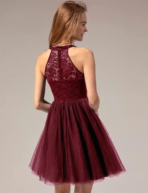 VESTIDO CORTO DE FIESTA CON ESCOTE HALTER