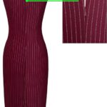 VESTIDO DE TUBO AJUSTADO COLOR VINO CON CREMALLERA FRONTAL