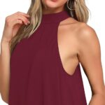 VESTIDO DE VERANO SIN MANGAS CUELLO HALTER CASUAL-1
